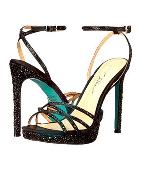 Betsey Johnson Black Strappy Heels